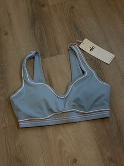 Light blue athletic crop top