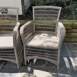 8 Wicker Chairs 