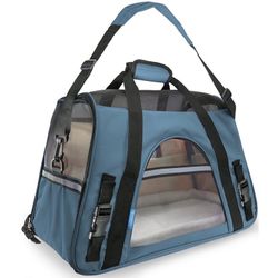 Oxgord Airline Approved Pet Carrier SMALL 10 LBS] Blue - Soft-Sided Carriers for