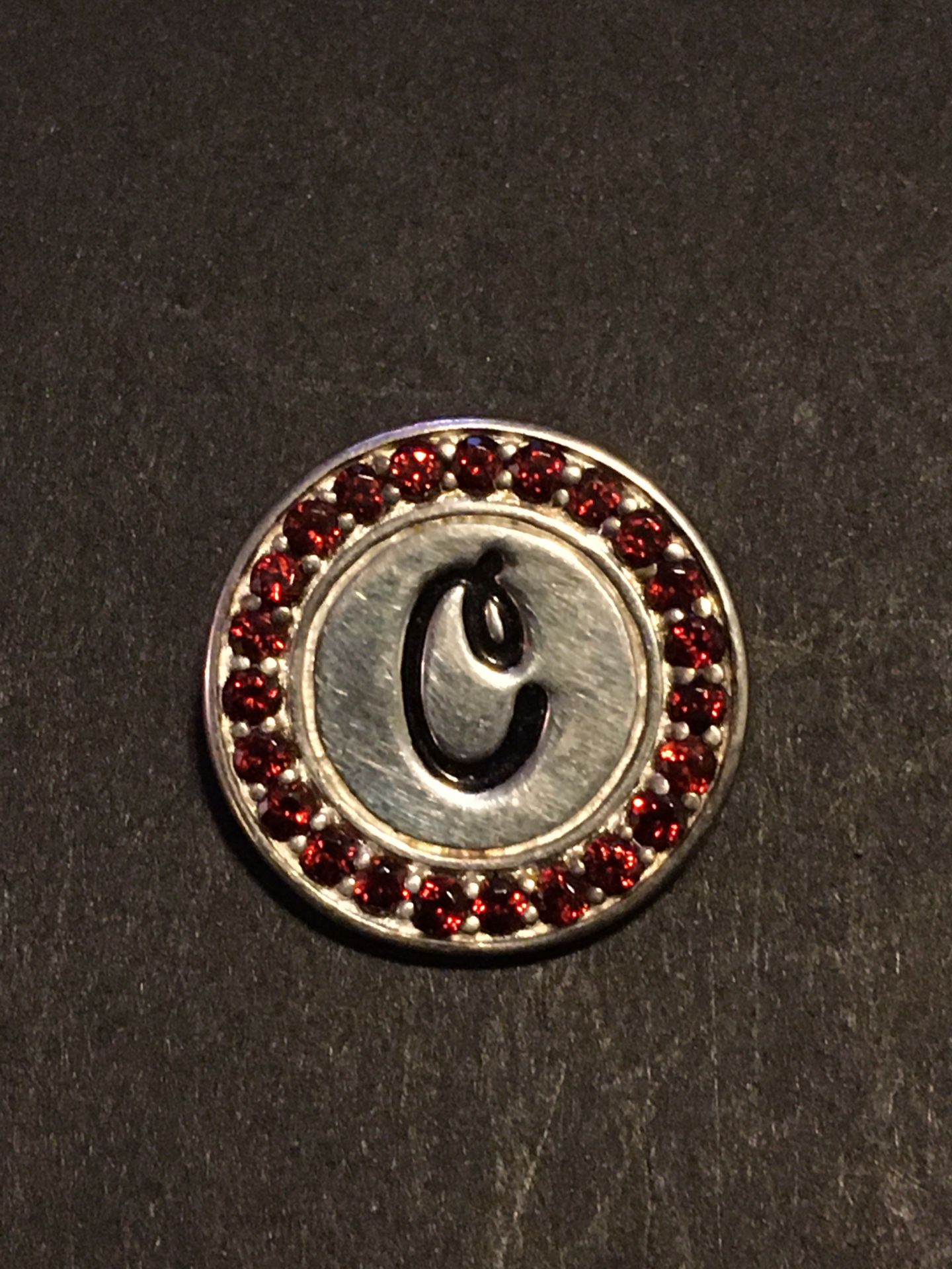 Sterling silver pendent with the initial C