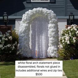 White Floral Arch Statement Piece
