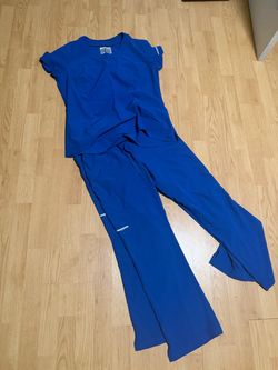 Free Royal Blue Scrub Set Top and Pants