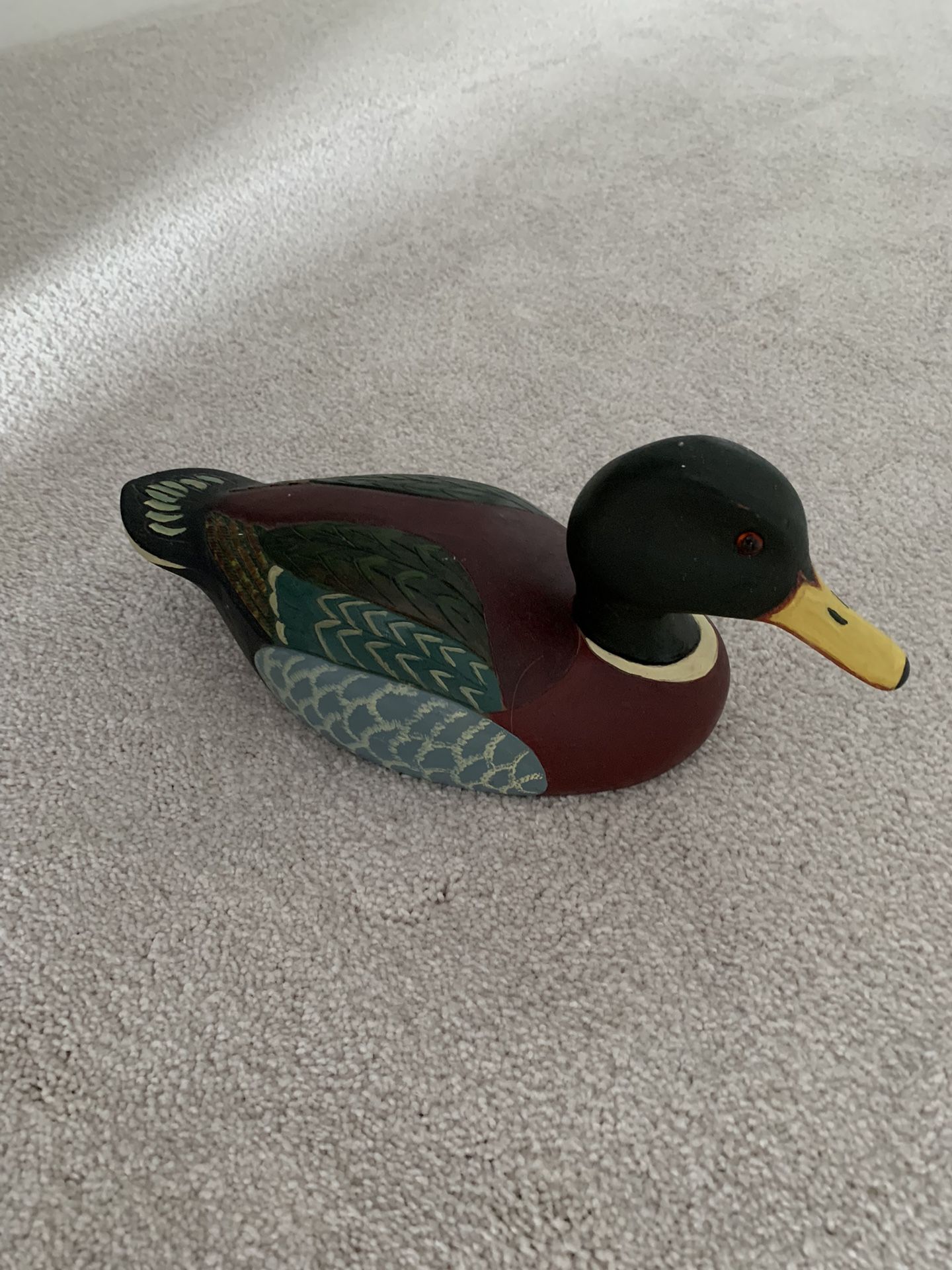Wooden Painted Mallard Decoy Duck