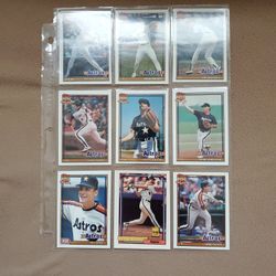Topps 1991 & 1992 Houston Astros Baseball Cards