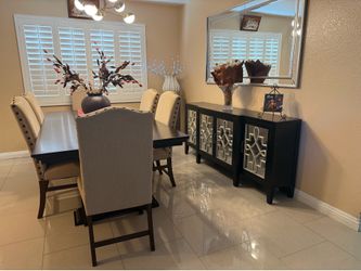 4 Dr Sideboard Dark Walnut Wood