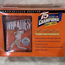 Wheaties Mark McGwire 70 Home Runs Limited Edition 24K Gold Signature Card  