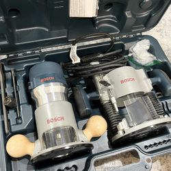 BOSCH Router Kit with Hard Case With RYOBI router Bit Set