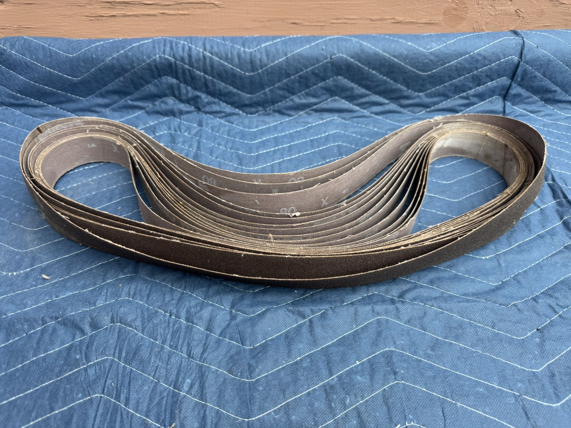 Sancap 1 1/4”x48” 80 Grit Sanding Belts (13 Total)