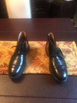 Men leather work boots 8.5
