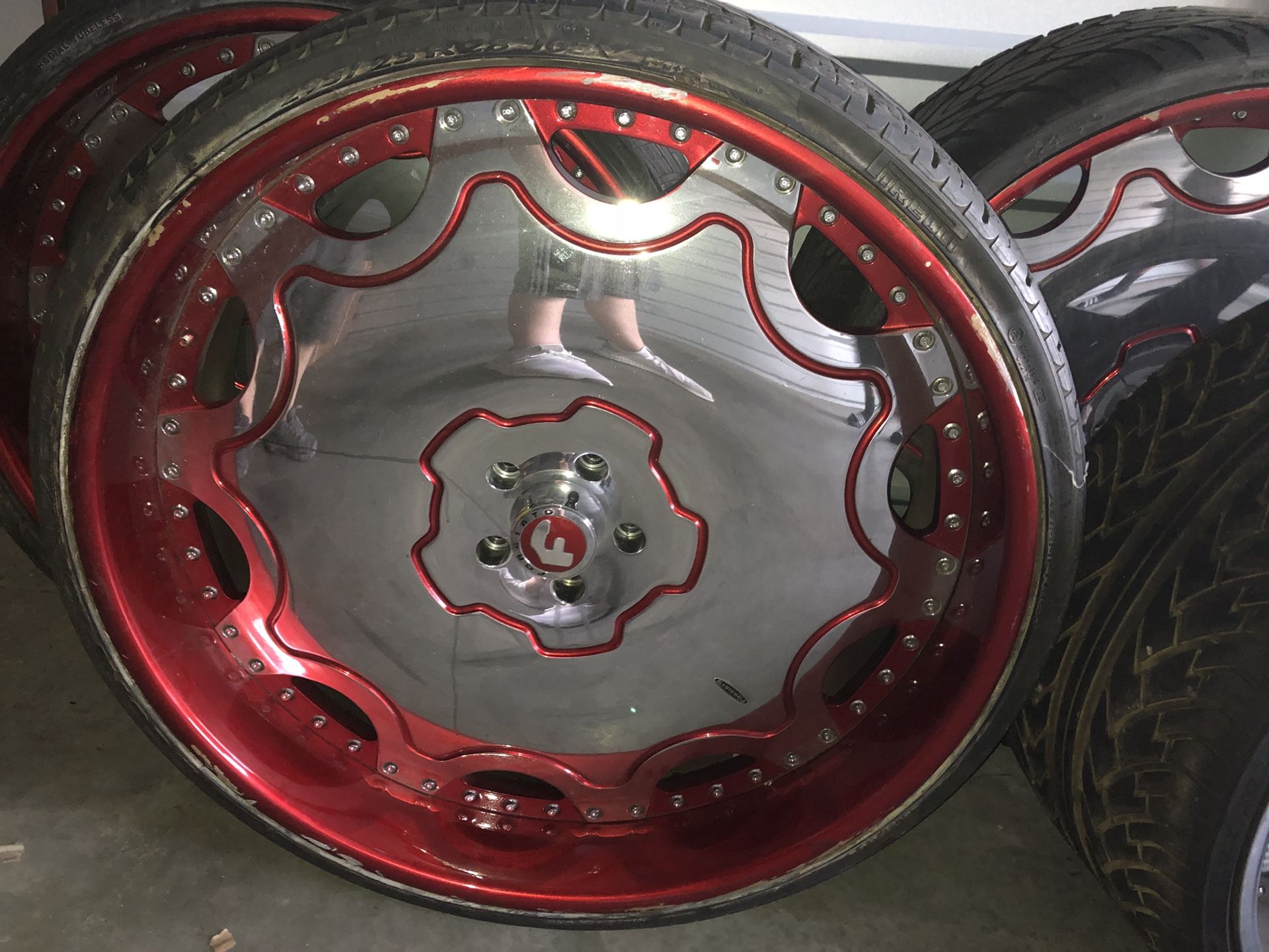 Forgiato 28” wheels and tires rims chrome