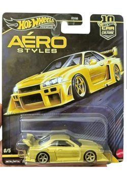 Hot Wheels Aero Styles Gold LBWK LB-ER34 Super Silhouette