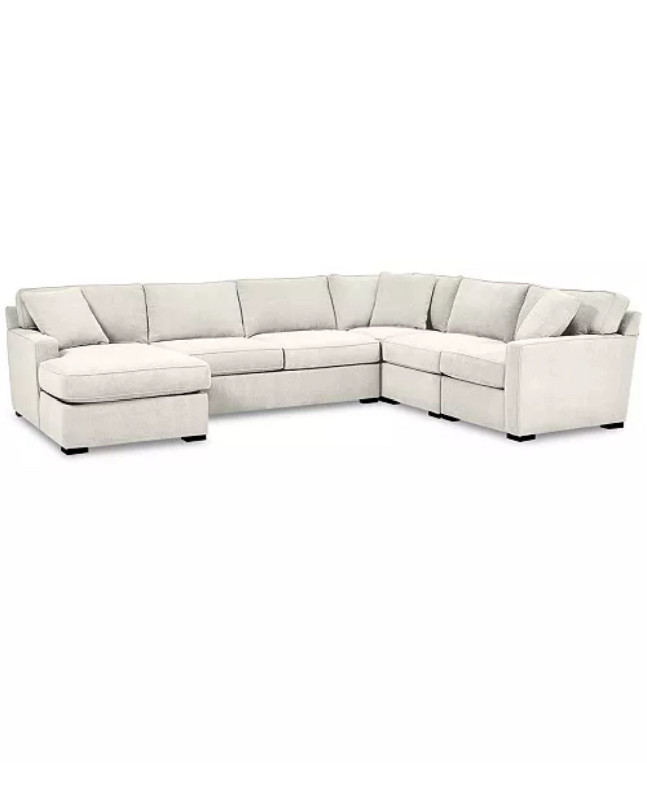 White Sectional Sofa With Ottoman