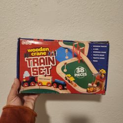 38 Piece Wooden Train Set