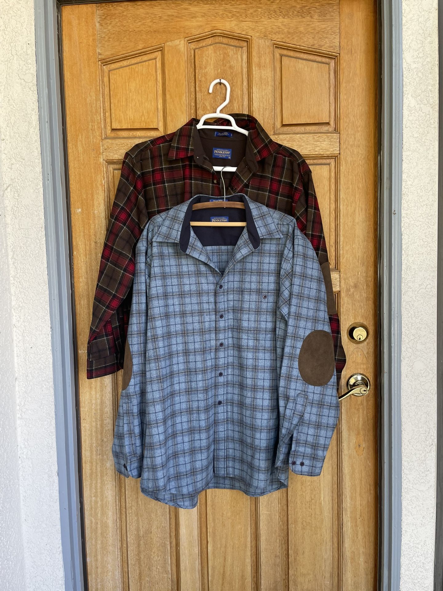 Pendleton Trail Wool Long Sleeve Shirt Men Button Down Plaid XL