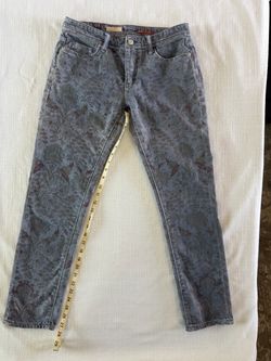 Pilcro Floral Print Denim Jeans