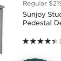 Sunjoy Studio Space Desk Space 2 Drawer  Pedestal Desk