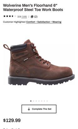 Wolverine Floorhand 6" Waterproof Steel Toe Work Boots
