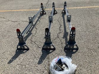 Van Ladder Rack Cross Bars with Mounting Feet