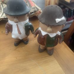 Lego Japan "Dutch" Man and Wife Naughty Salt and Pepper Shakers Vintage 1970s 