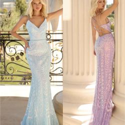 New With Tags Clarisse Sequin Fitted Long Formal Dress & Prom Dress $159