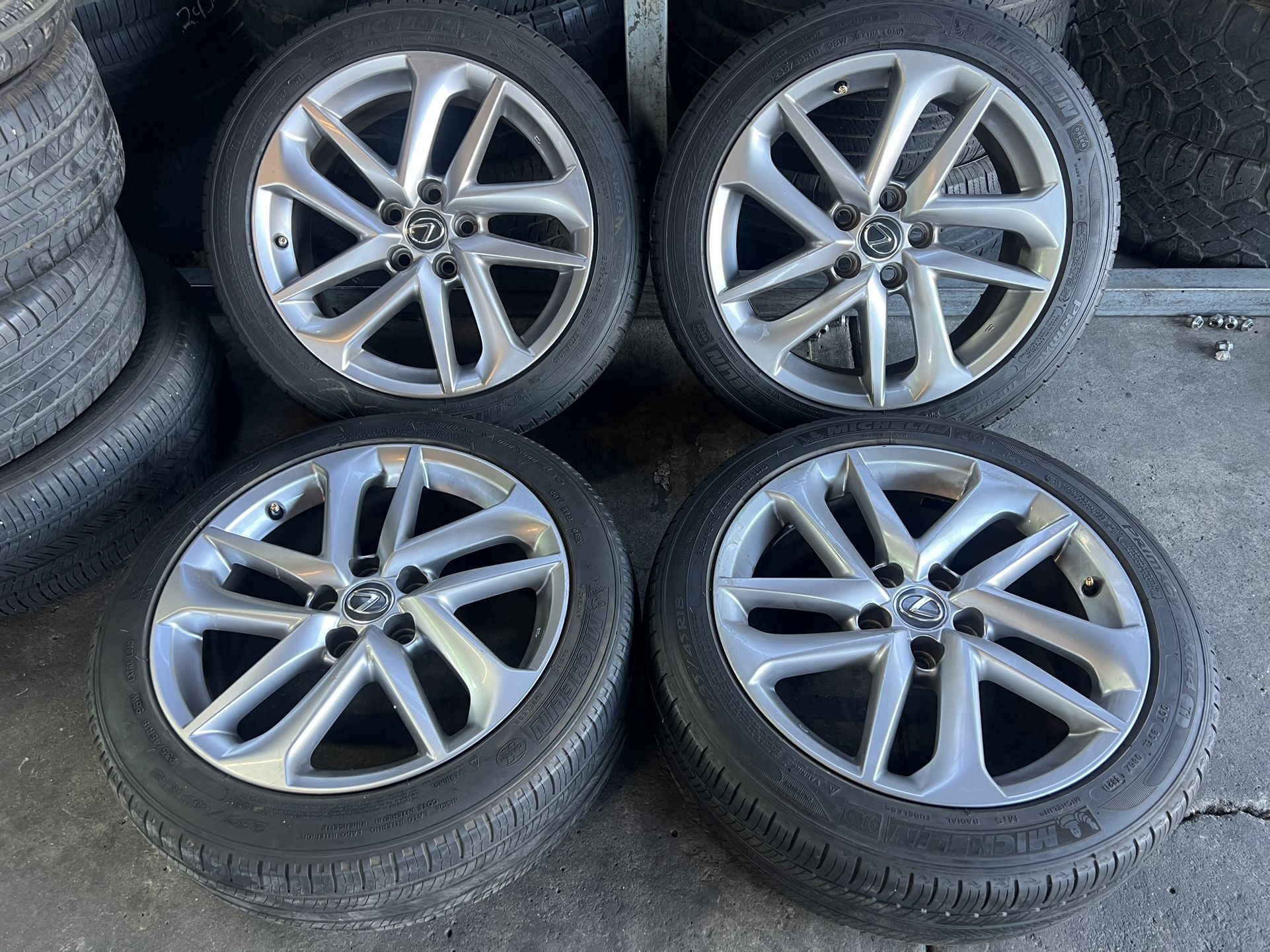 18” stock Lexus Toyota wheels and Michelin tires for sale 5 lug  235/45/18
