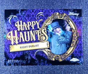 Topps Disneyland 70th Anniversary Chrome Happy Haunts Right Duelist /10 Black Parallel