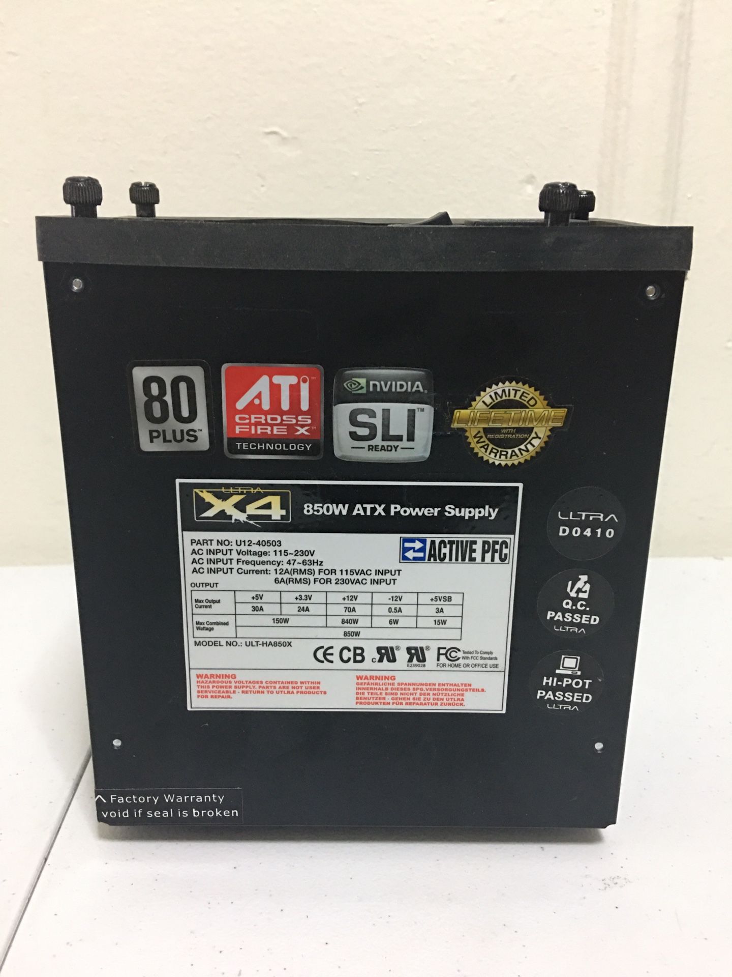Ultra X4 850W Power Supply 80 Plus Fully Modular ATX Gaming PSU with 140mm Fan