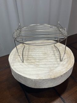 NEW Never Used OEM Ninja Foodi 6.5 Qt Reversible Rack Stainless Steel Steam Broil Part AOP109