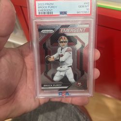 2023 Prizm Brock Purdy Emergent PSA 10 