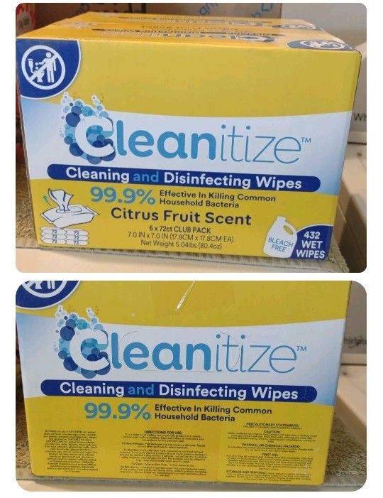 Cleanitize Sanitizing Wipes case of 432