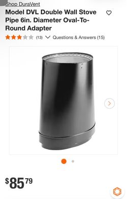 DuraVent DVL 6in. Oval-To-Round Stove Pipe Adapter