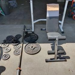 Weight Set Bench And Everything U C In The Picture 