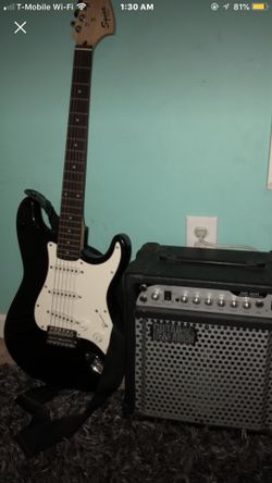 electric guitar + amp