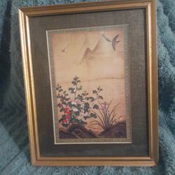 Bird's Of A Japanese Screen Ashikaga Period, Muromachi-Suiboku School By Genga (Active Early 16th Century) 8.5" Wide 10" Tall 