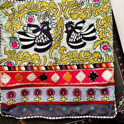 Anthropologie Embroidered Pillow + Insert