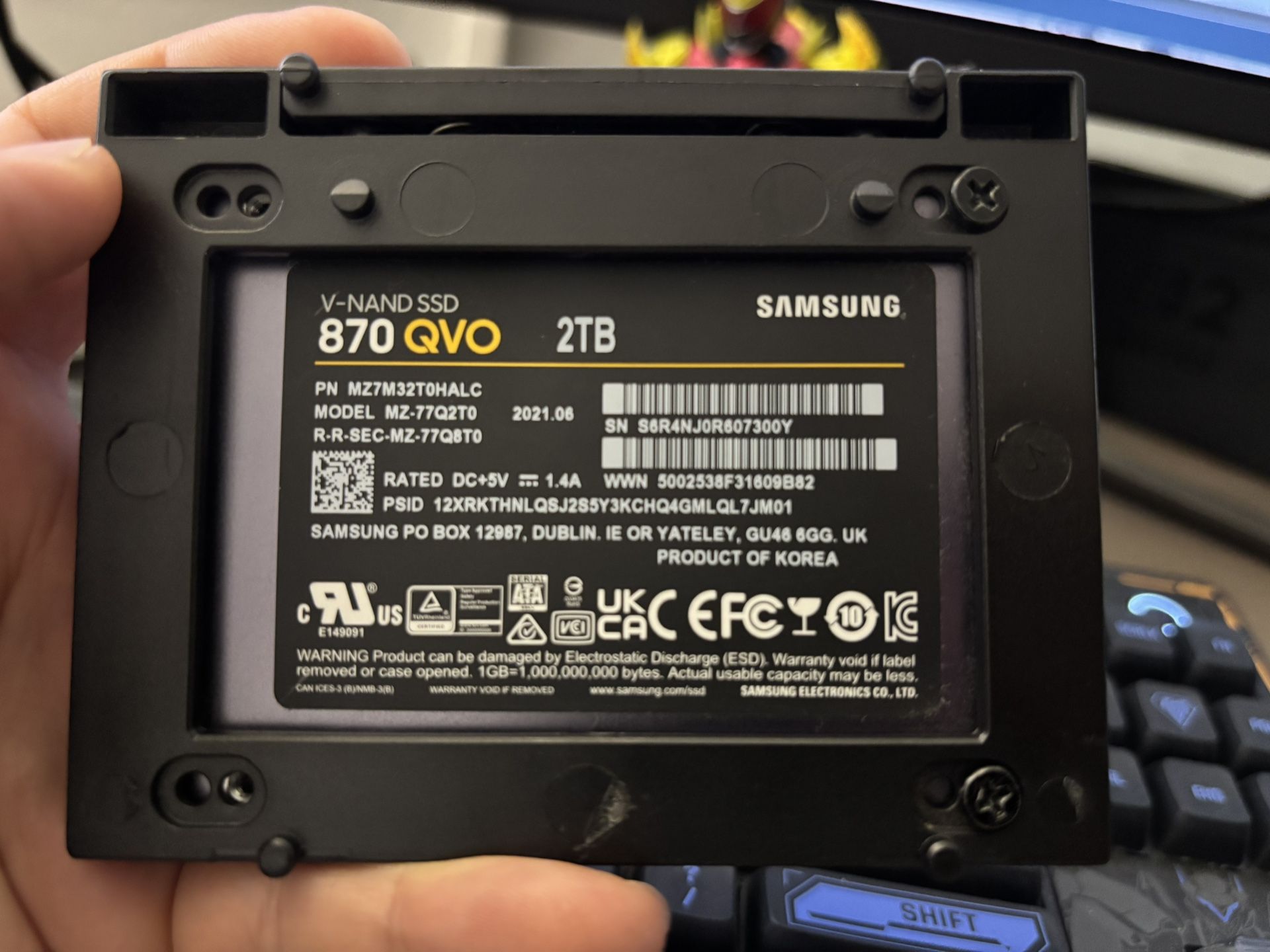 Samsung 870 QVO 2TB 2.5" 7mm SATA Solid State Drive