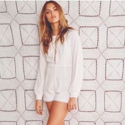 Stone Cold Fox Long-Sleeve Romper
