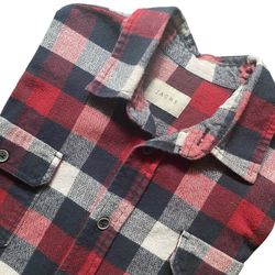 Jachs Black & Red Plaid Long Sleeve Flannel Men’s Large