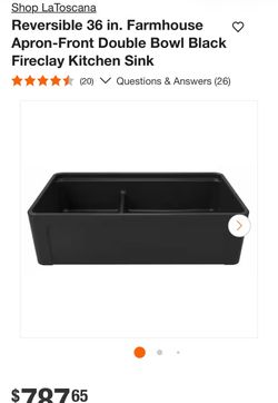 LaToscana 36in. Apron Front Double Bowl Kitchen Sink