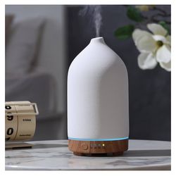 Brand New 200ML Ceramic Essential Oil Diffuser, Ultrasonic Aromatherapy & Humidifier