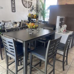 6 Chairs Counter Top Height
