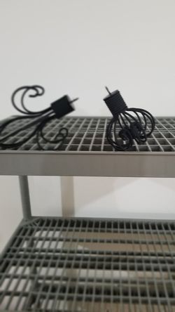 Decorative Drapery pole ends in black