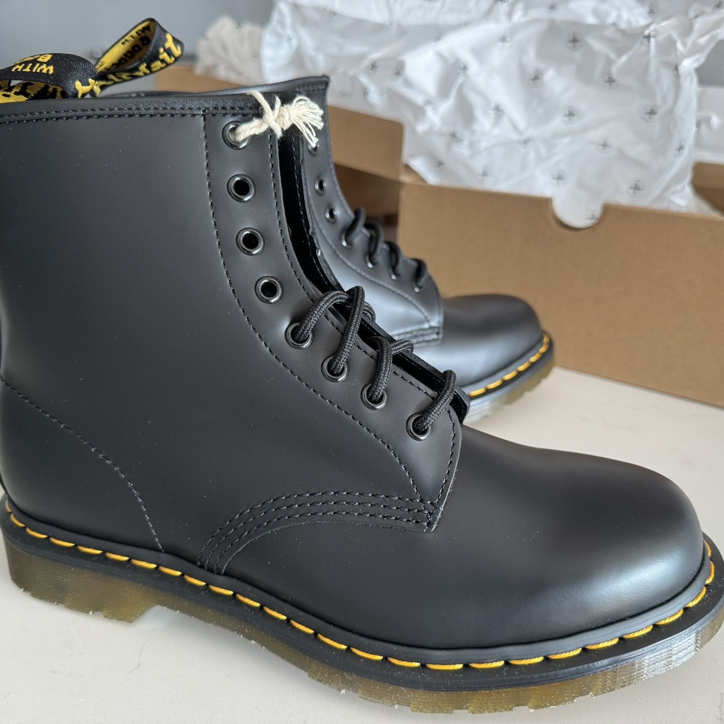 Doc Martens “1460” Leather Boots (never worn) - Unisex Size M9/W10