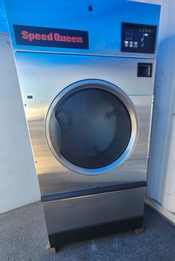 Refurbished Speed Queen ST050NLCB1G2W02 Coin-Operated 50 lb Gas Dryer – Stainless Steel Front