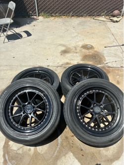 18inch black rims used and 235/50R18 97V tires. rim brand AODHAN