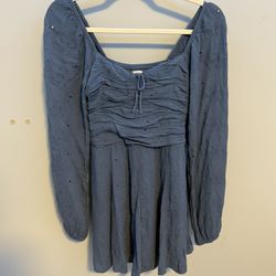 Hollister Long Sleeve Blue Dress 