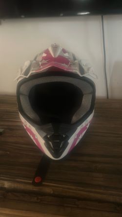 Kids Pink dirtbike helmet