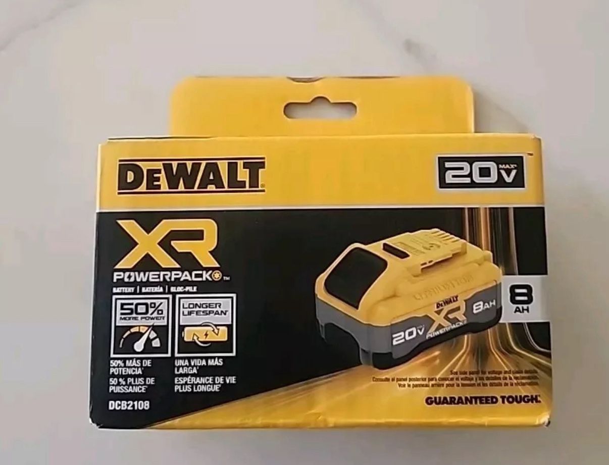 Dewalt DCB2108 Powerpack 20 Volt 20V Max XR 8.0Ah Lithium Ion Battery