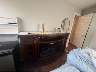 Large fireplace entertainment center