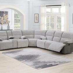 🔥Brand New Manual Reclining Sectional Sofa 🌟